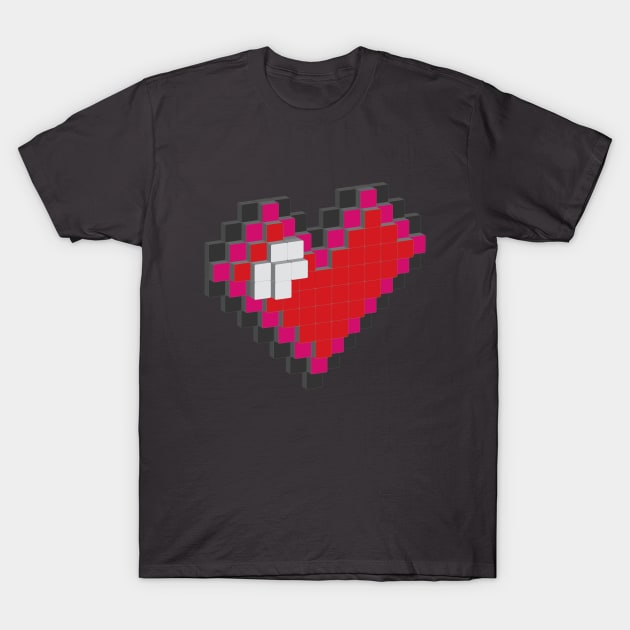 Video Gaming Heart T-Shirt by LahayCreative2017